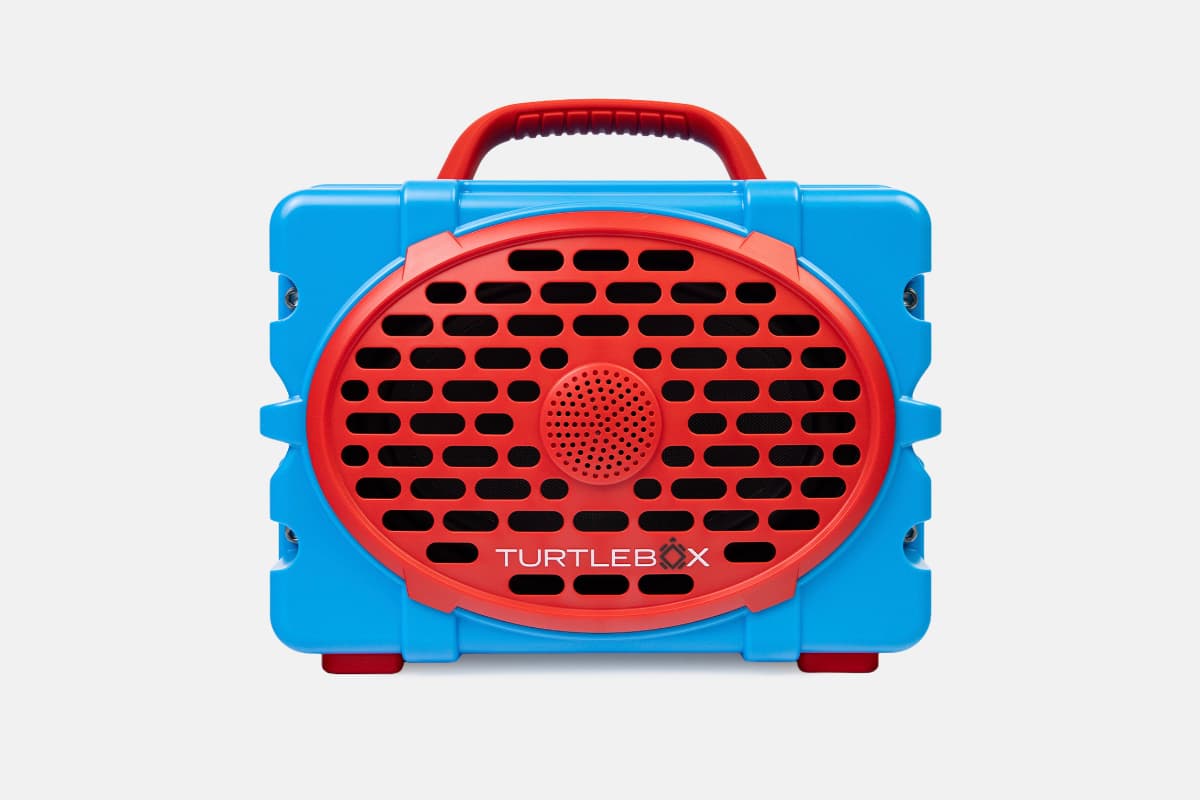 Powder Blue & Red Ole-Miss Original speaker front view no-gallery