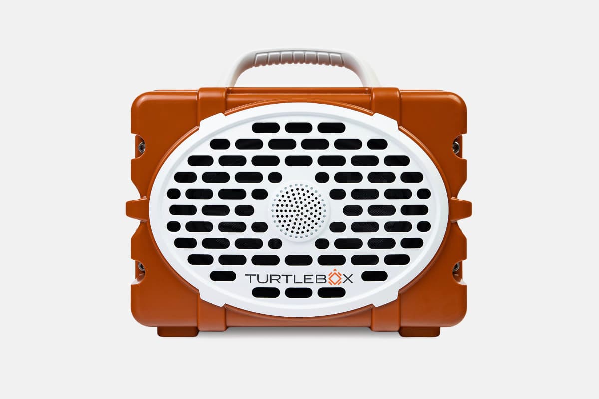 Burnt Orange & White UT Original speaker front view no-gallery