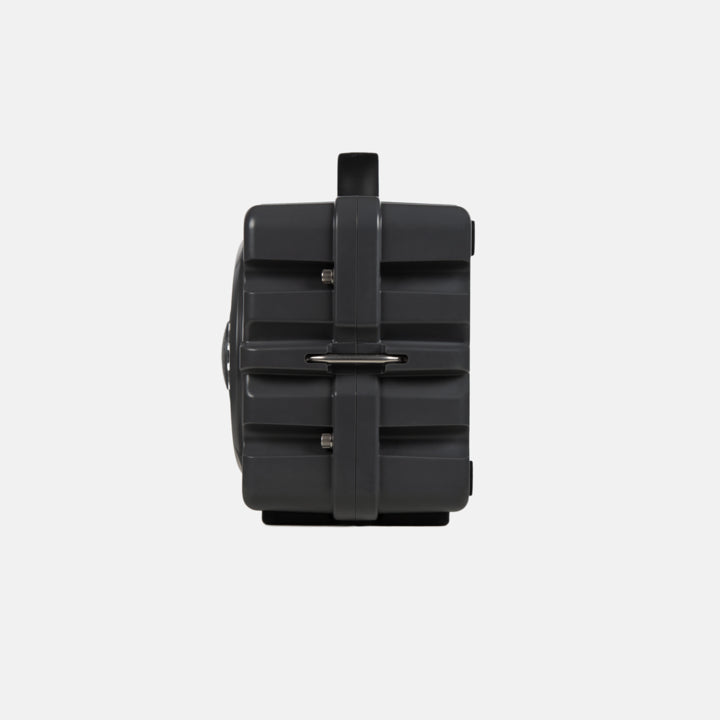 Studio shot of a Original speaker in Gray showing the side view. #speaker-color_gray