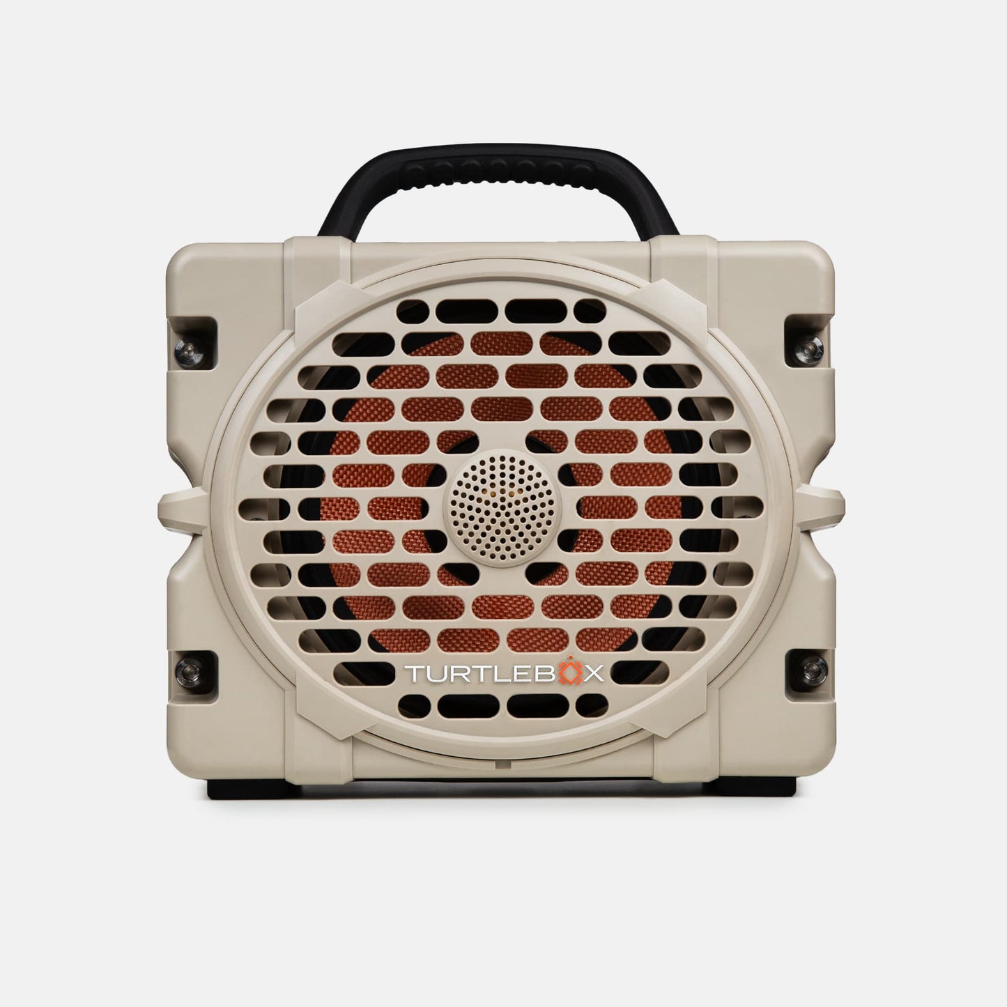 Turtlebox Grande speaker in tan color front view no-gallery