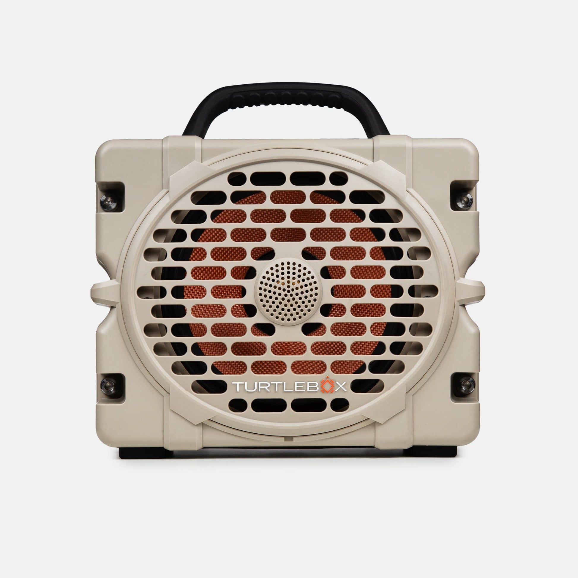 Turtlebox Grande speaker in tan color front view no-gallery