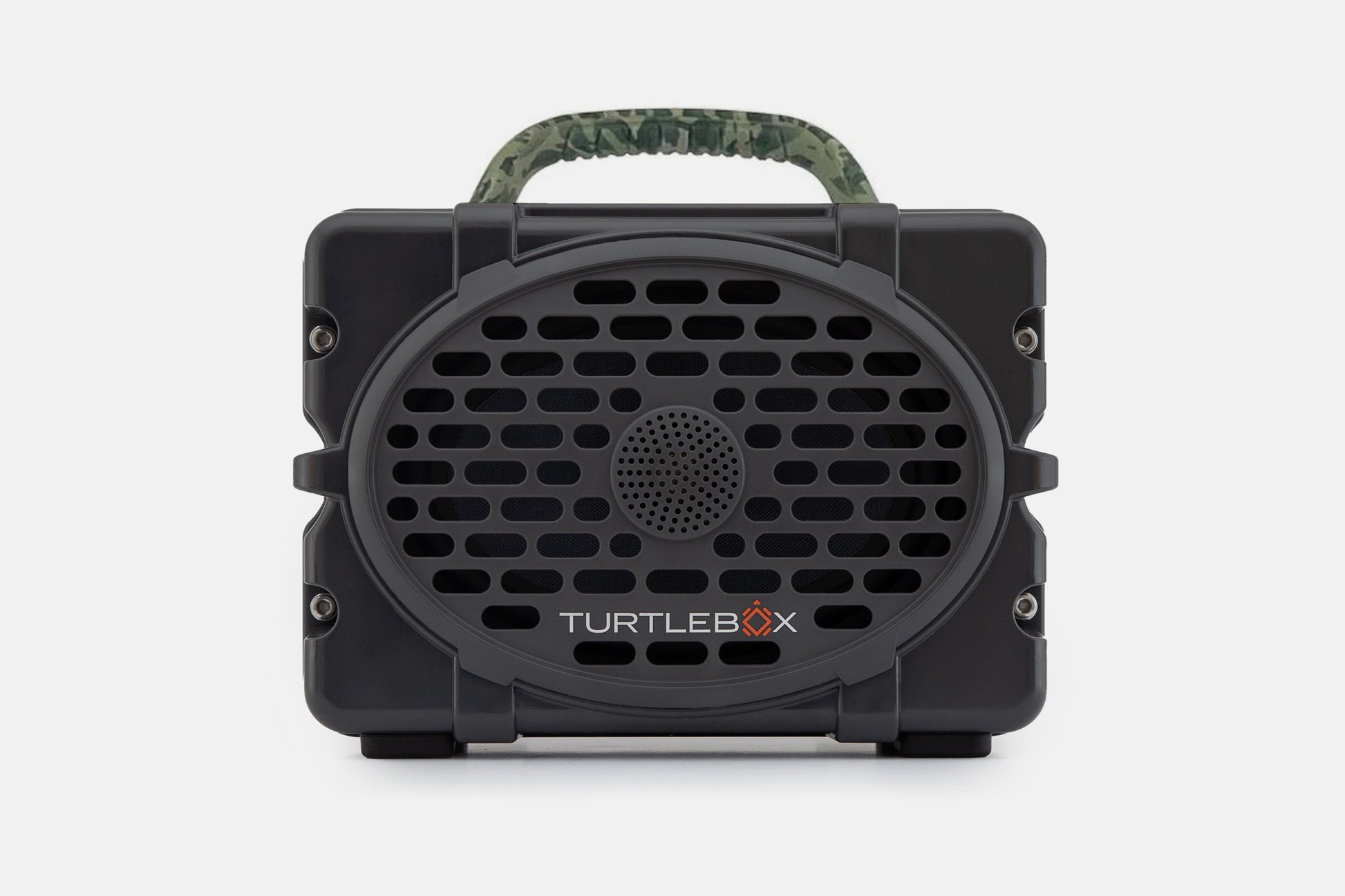 Turtlebox Original speaker in gray with camo handle no-gallery