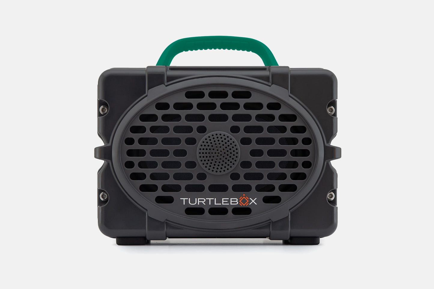Turtlebox Original speaker in gray with pine handle no-gallery