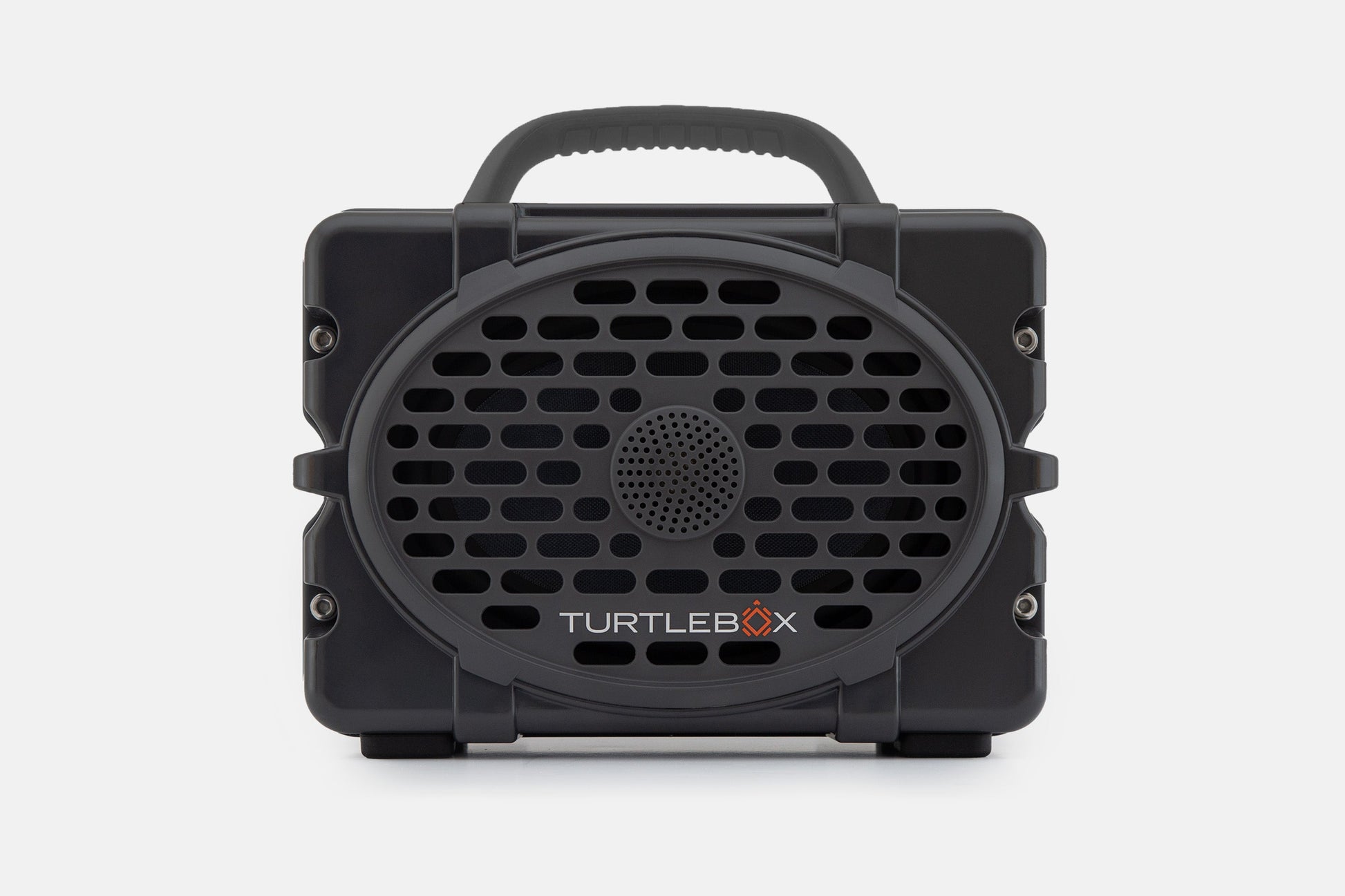 Turtlebox Original speaker in gray with gray handle no-gallery