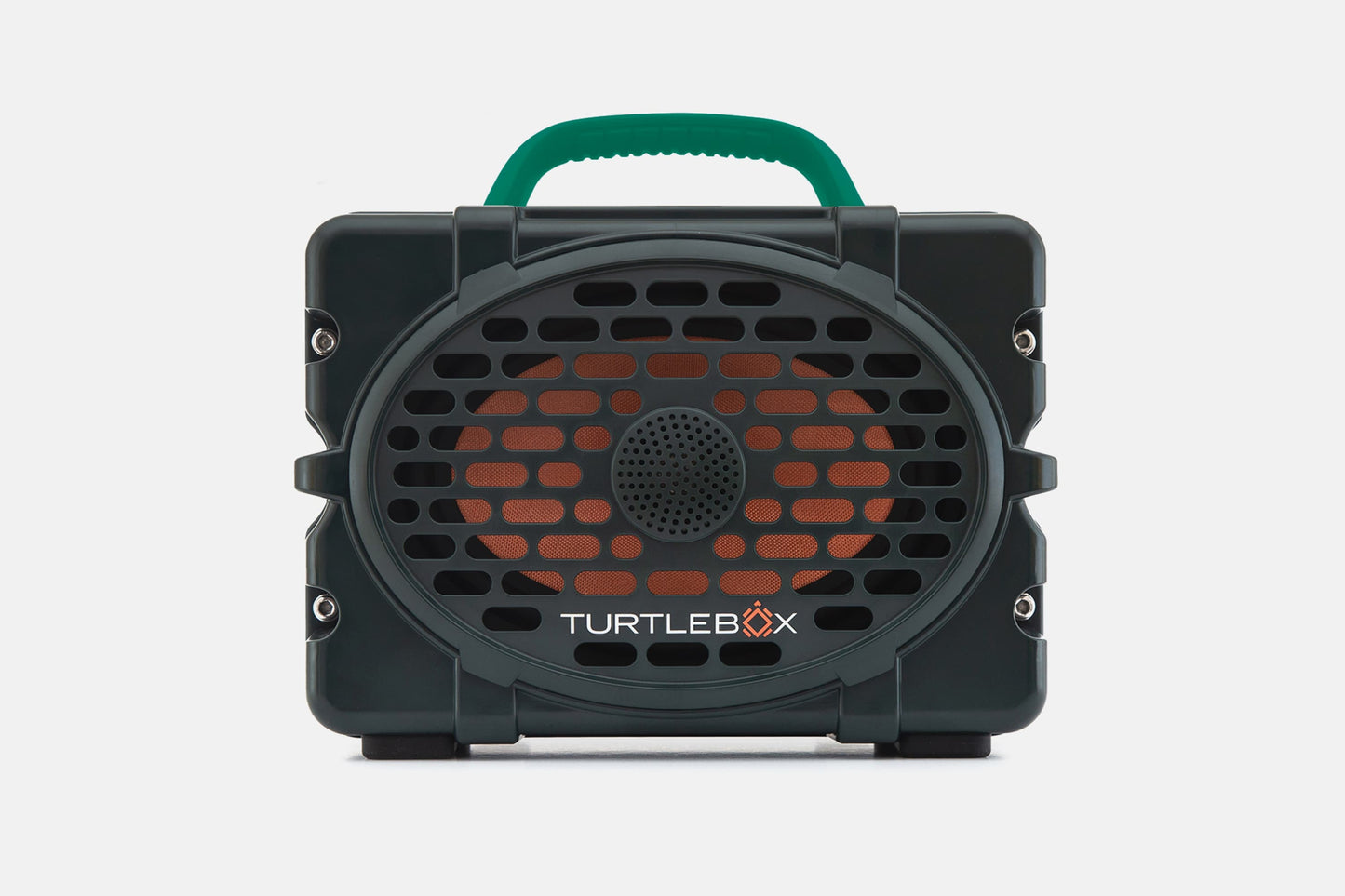 Turtlebox Original speaker in green with pine handle no-gallery