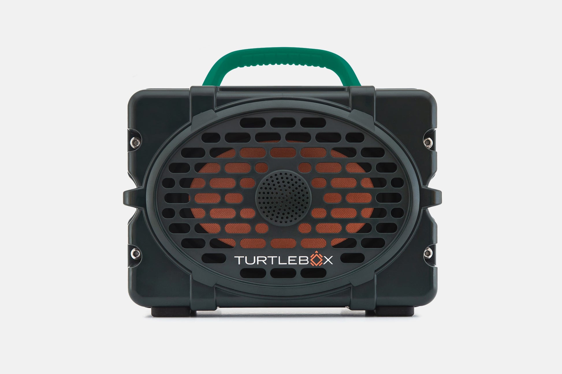 Turtlebox Original speaker in green with pine handle no-gallery