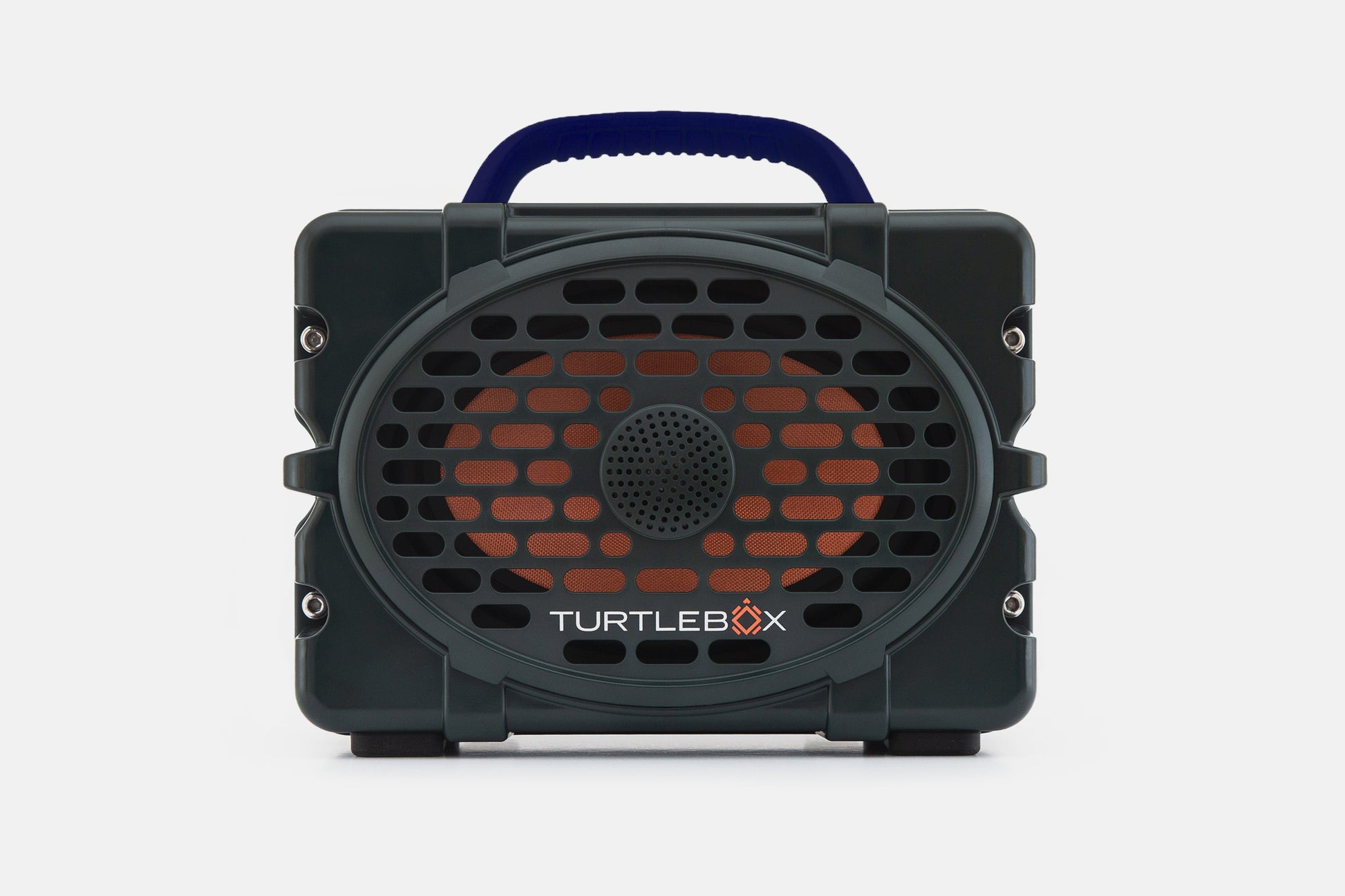 Turtlebox Original speaker in green with navy handle no-gallery