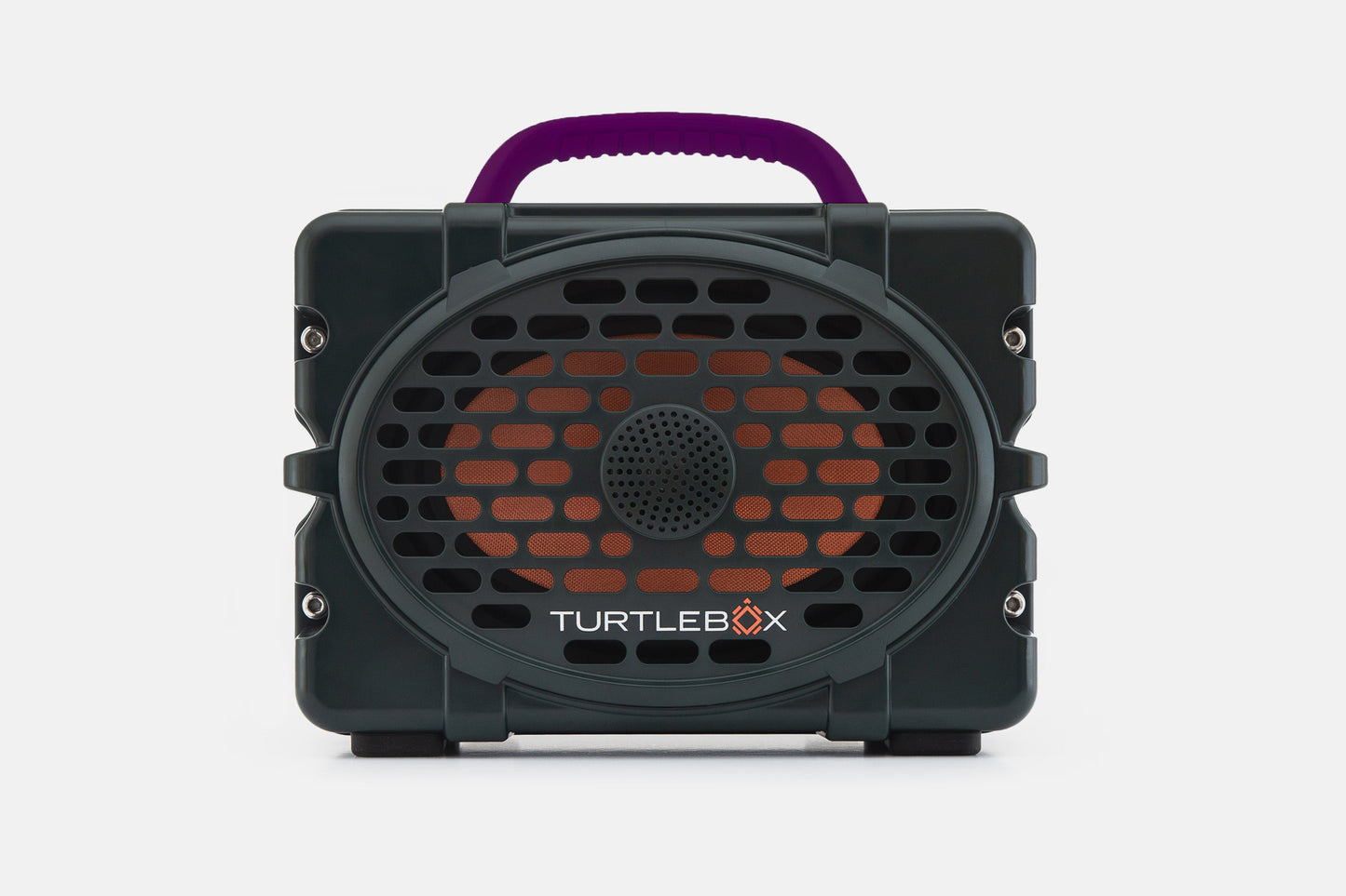 Turtlebox Original speaker in green with purple handle no-gallery