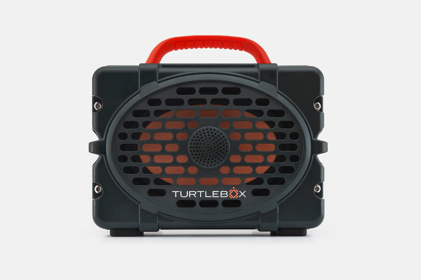 Turtlebox Original speaker in green with red handle no-gallery
