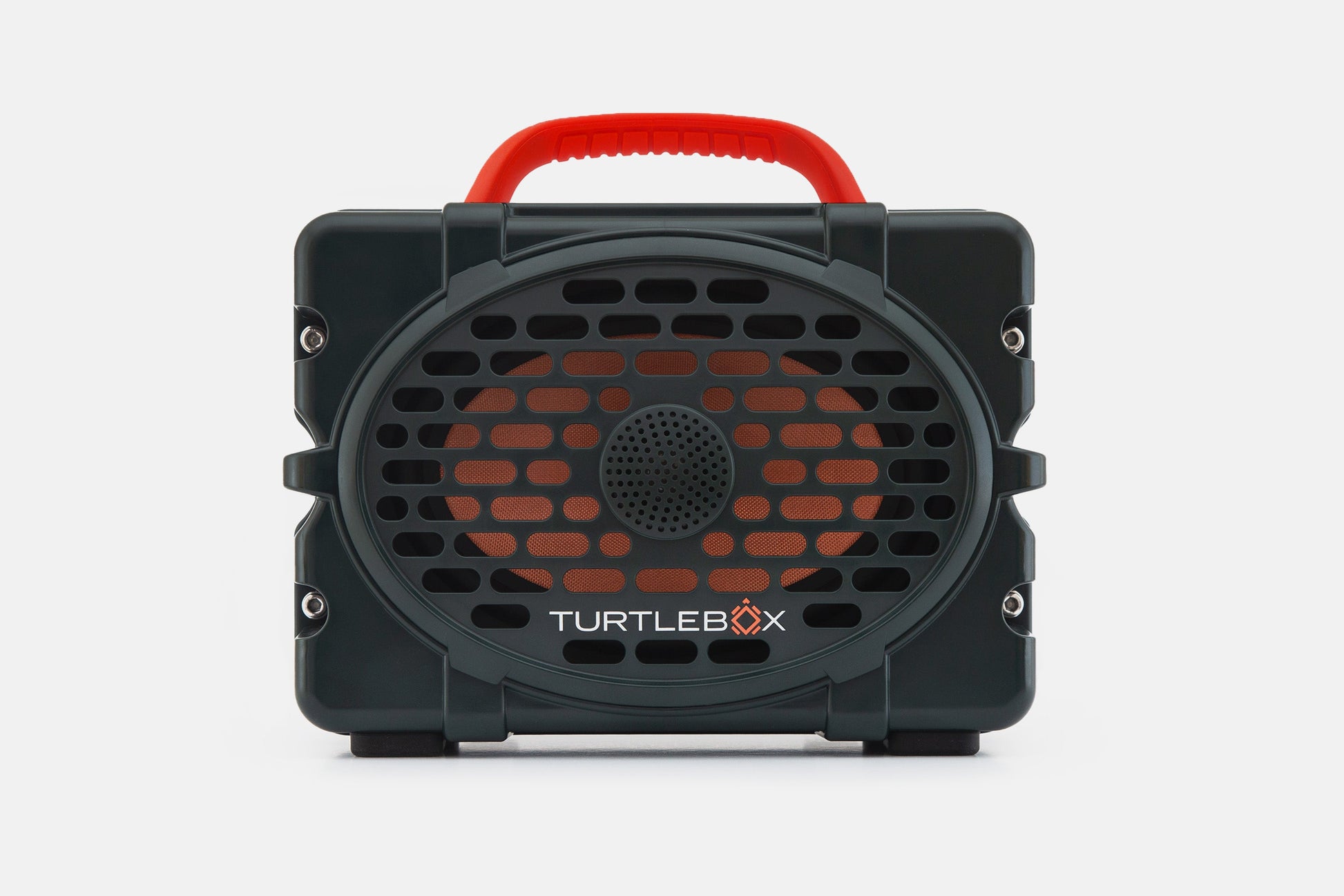 Turtlebox Original speaker in green with red handle no-gallery