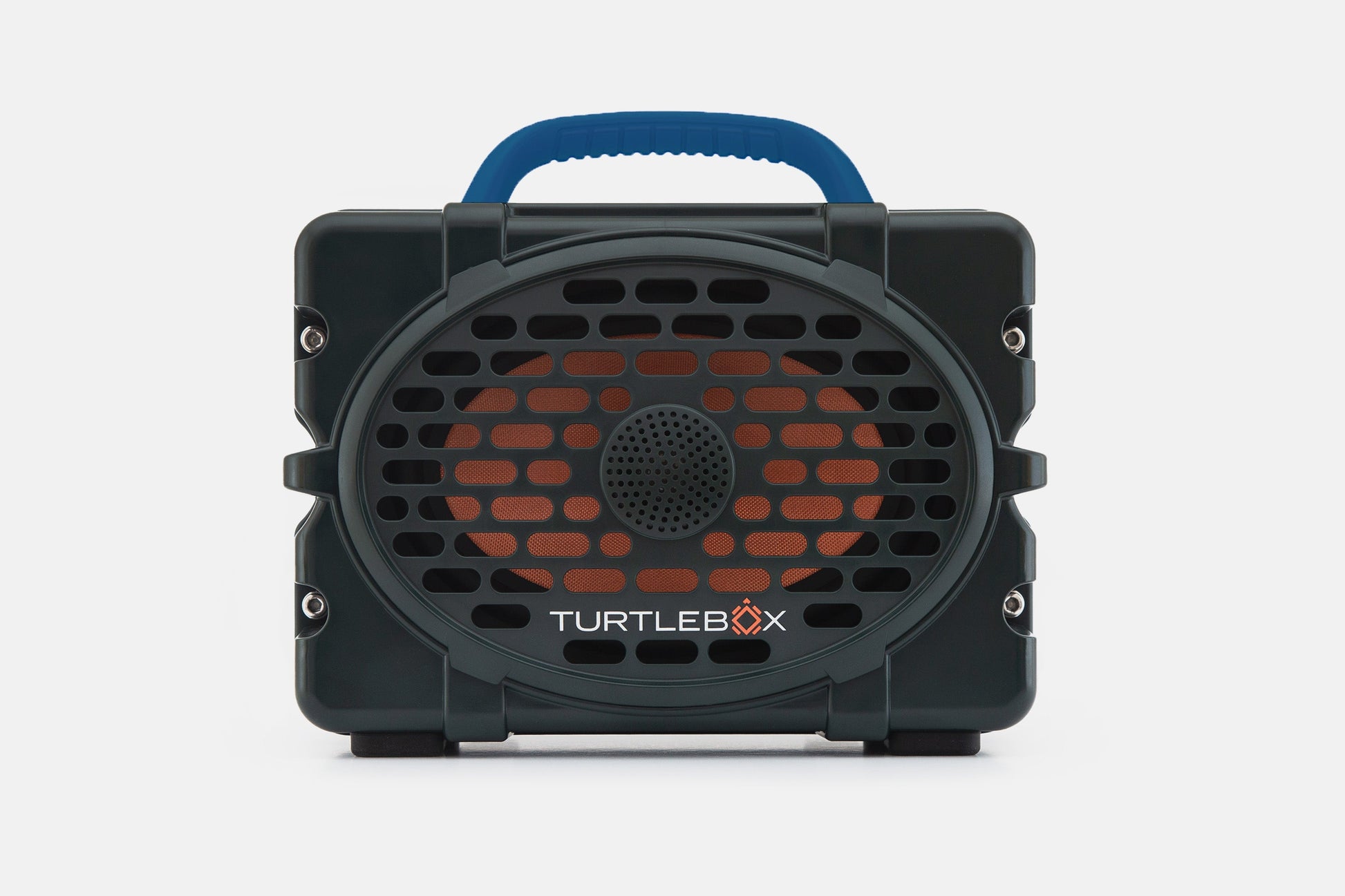 Turtlebox Original speaker in green with royal blue handle no-gallery