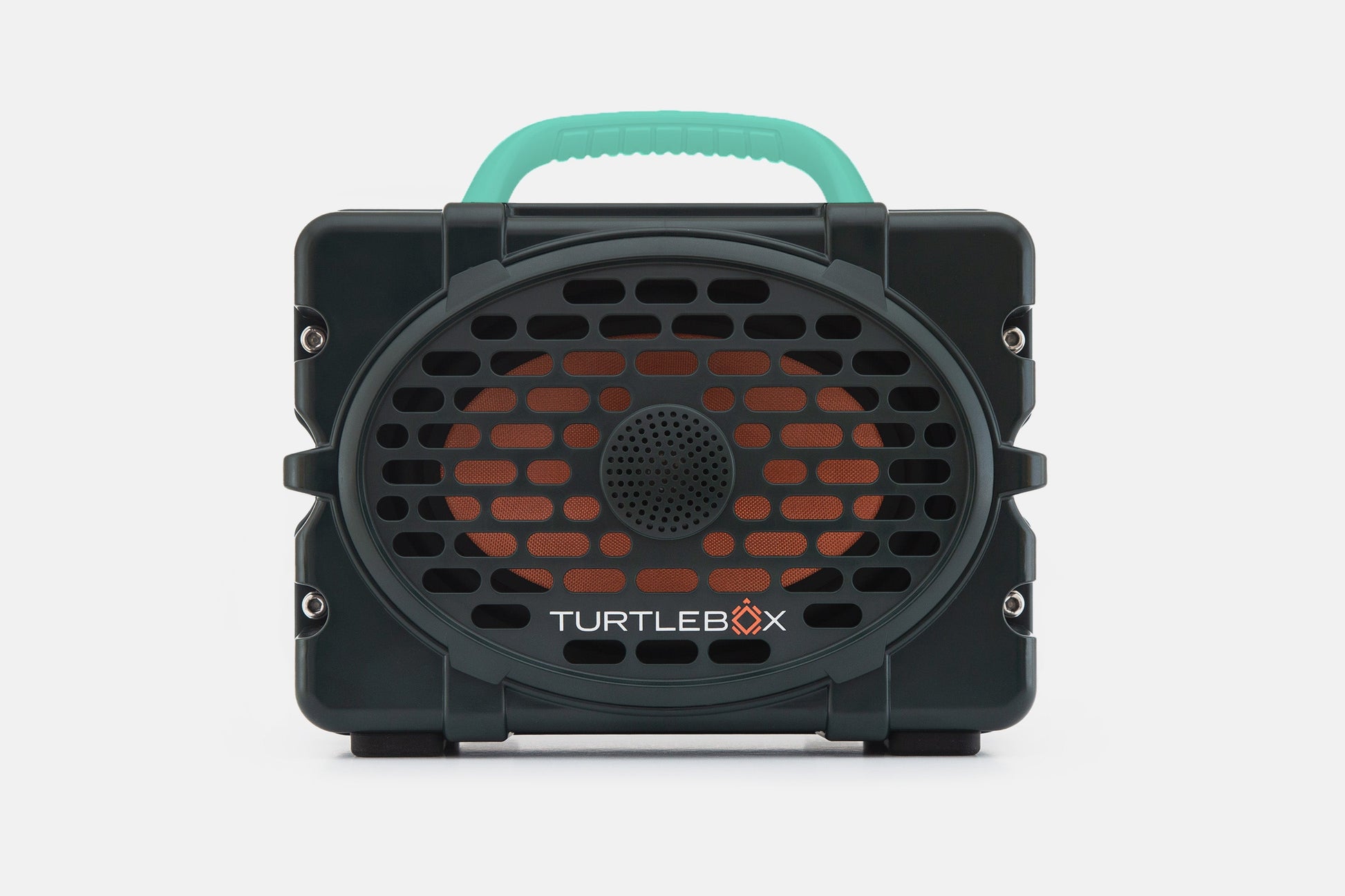 Turtlebox Original speaker in green with teal handle no-gallery