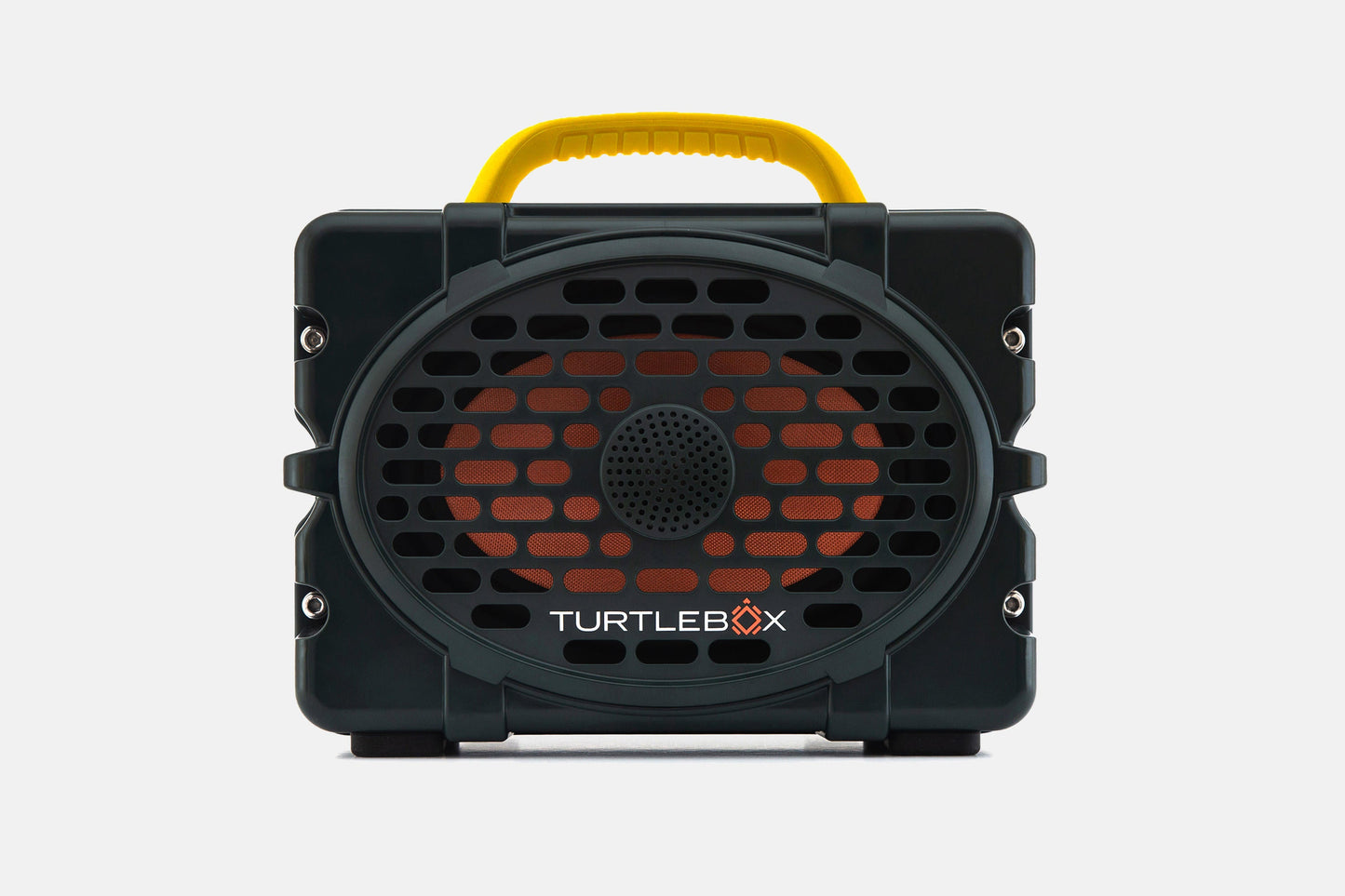Turtlebox Original speaker in green with yellow handle no-gallery