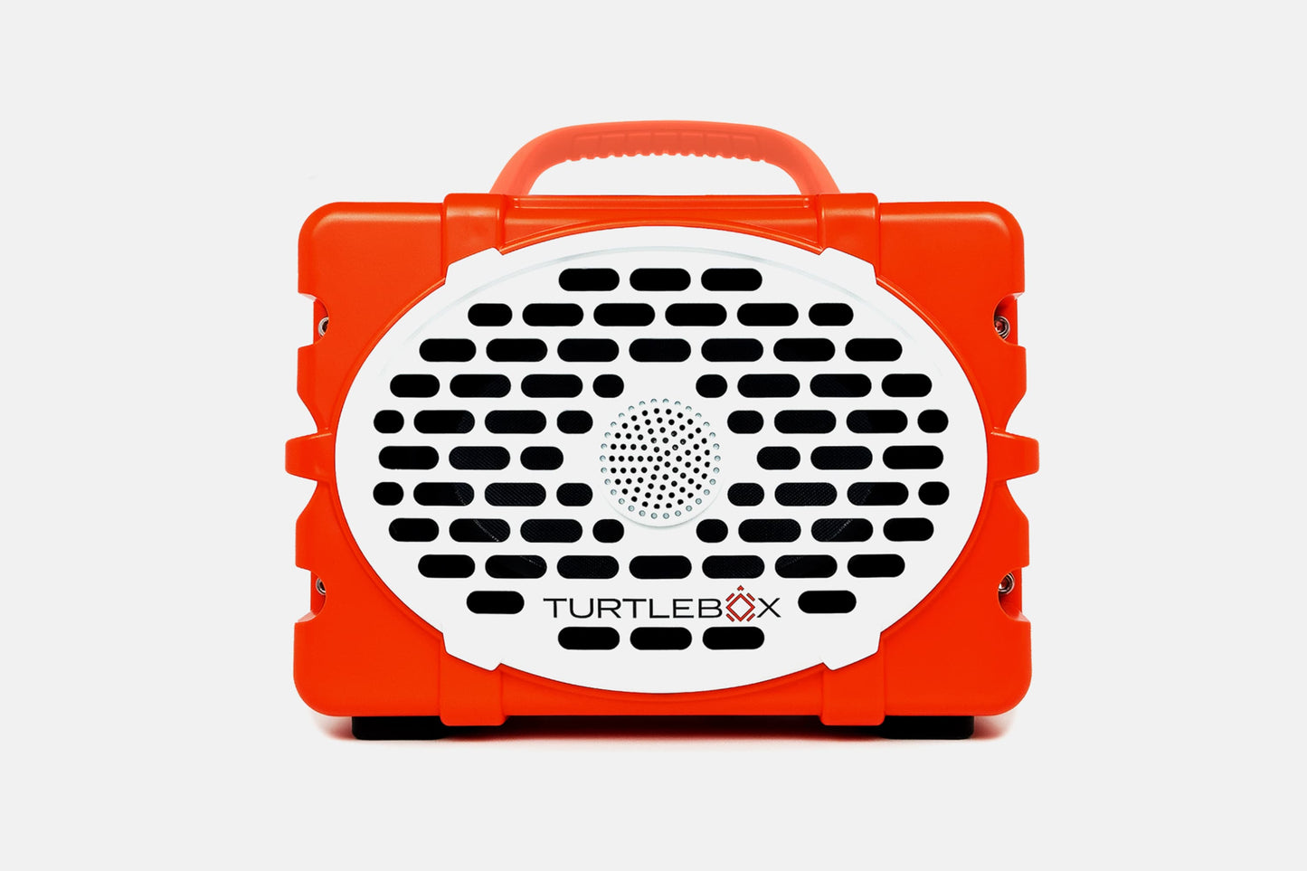 Turtlebox Original speaker in orange with salmon handle no-gallery
