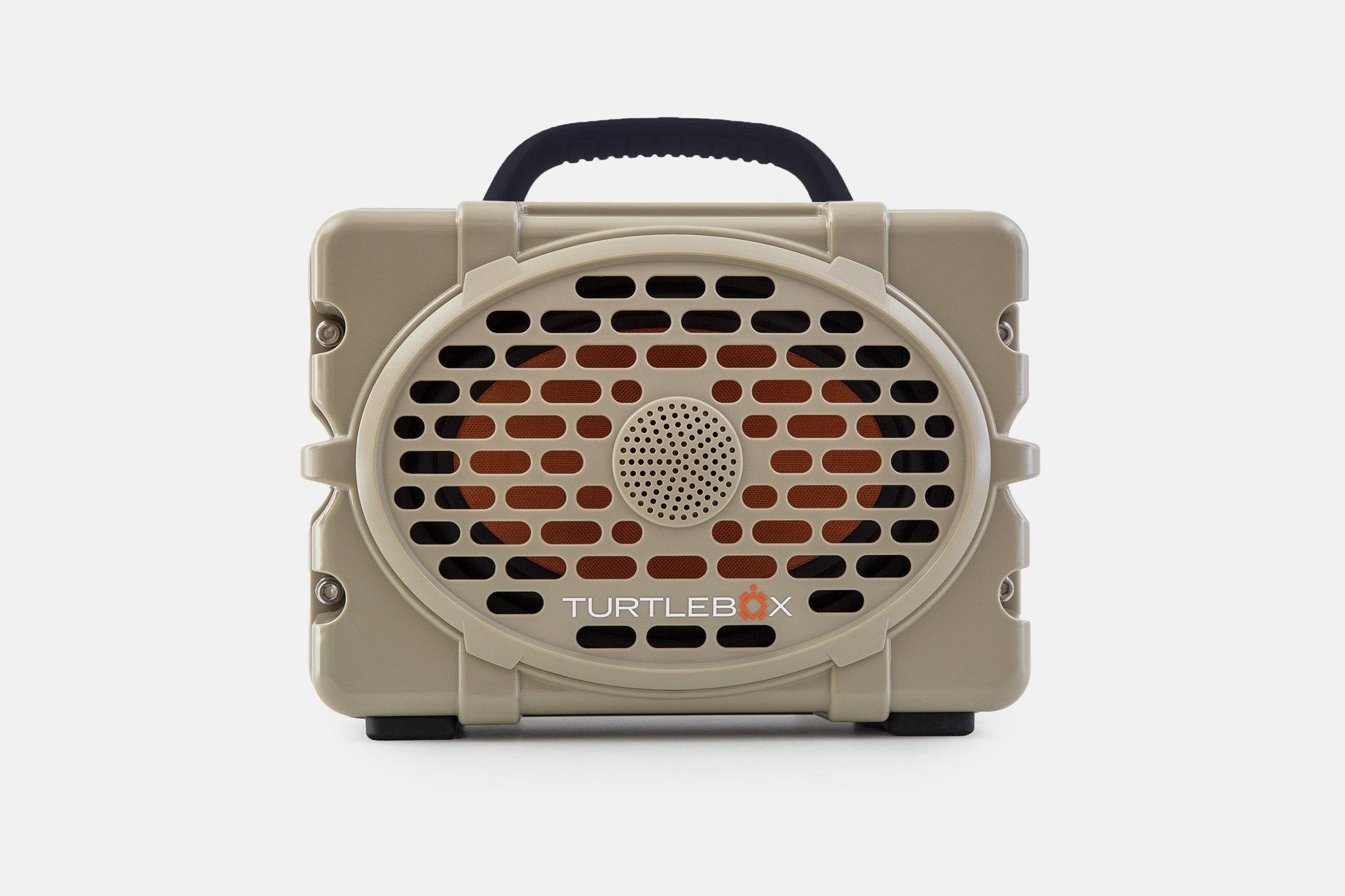 Turtlebox Original speaker in tan with black handle no-gallery