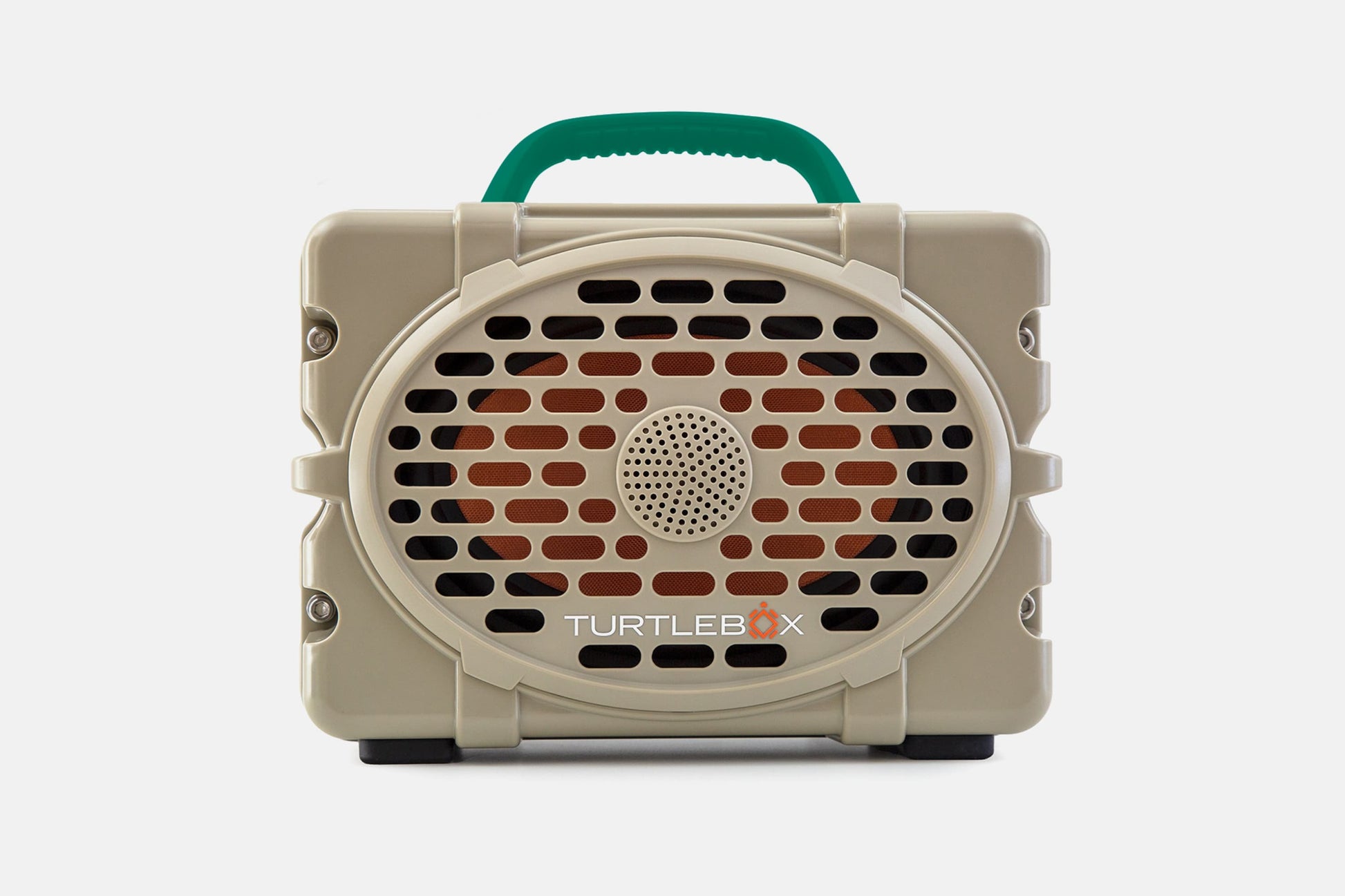 Turtlebox Original speaker in tan with pine handle no-gallery