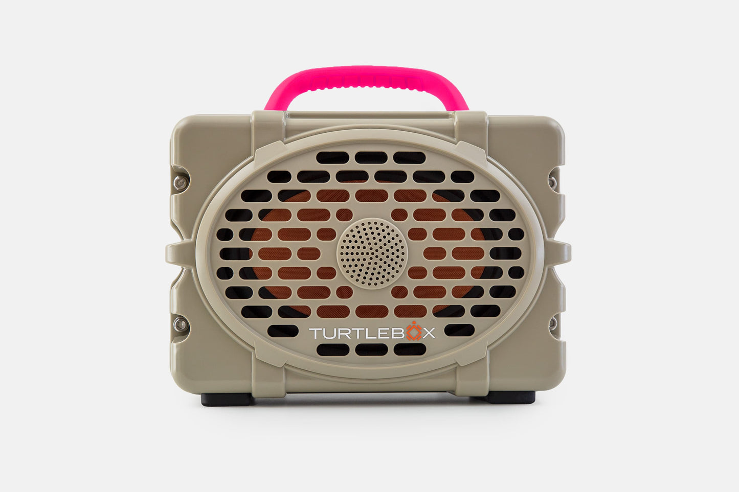 Turtlebox Original speaker in tan with hot pink handle no-gallery