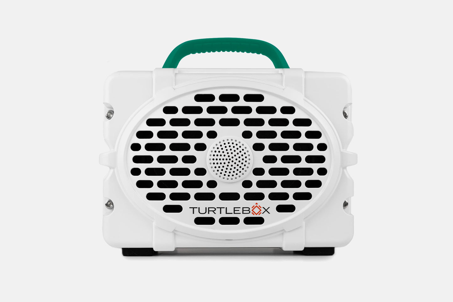 Turtlebox Original speaker in white with pine handle no-gallery