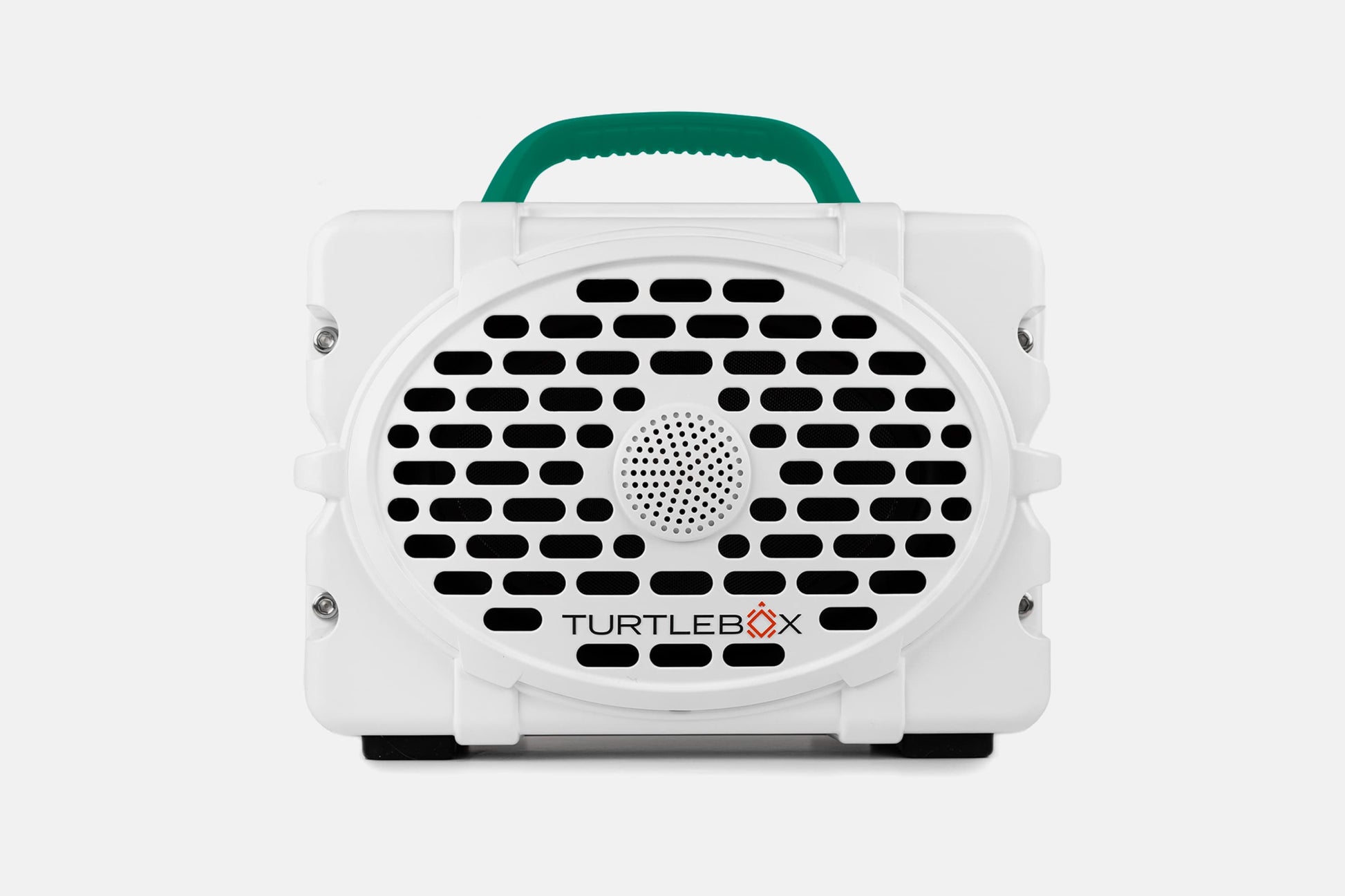 Turtlebox Original speaker in white with pine handle no-gallery