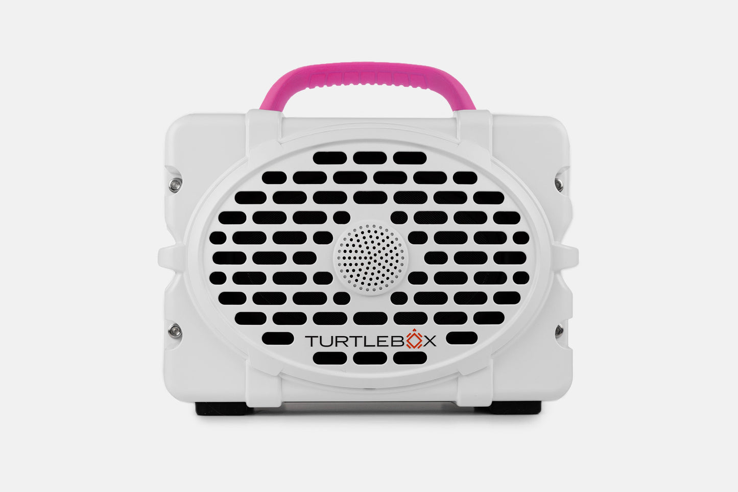 Turtlebox Original speaker in white with pink handle no-gallery